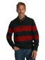 New Zealand poloshirt donkergroen gestreept gebreid