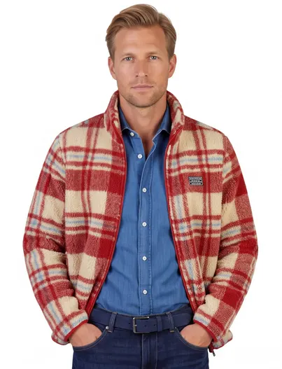 New Zealand New Zealand vest outdoor rusty oranje geruit