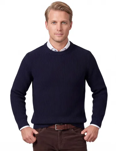 New Zealand New Zealand trui donkerblauw gebreid