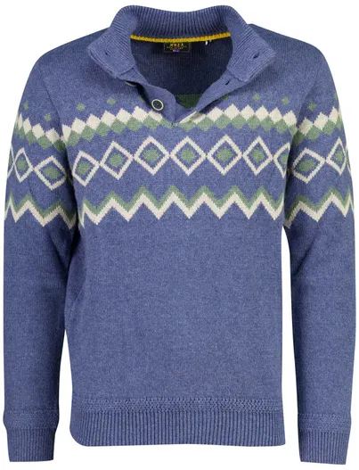 New Zealand Trui New Zealand blauw met knopen