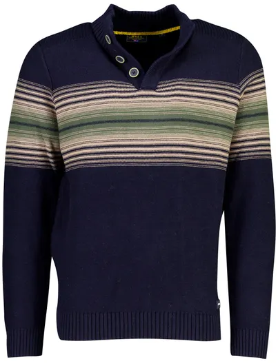 New Zealand Trui New Zealand donkerblauw met knopen