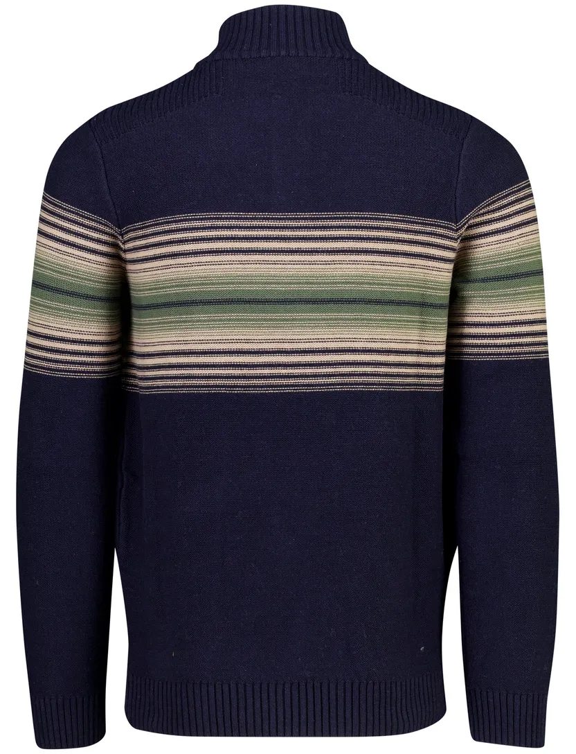 Trui New Zealand donkerblauw met knopen