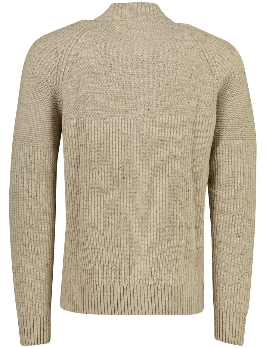 New Zealand vest beige gemeleerd wol warm