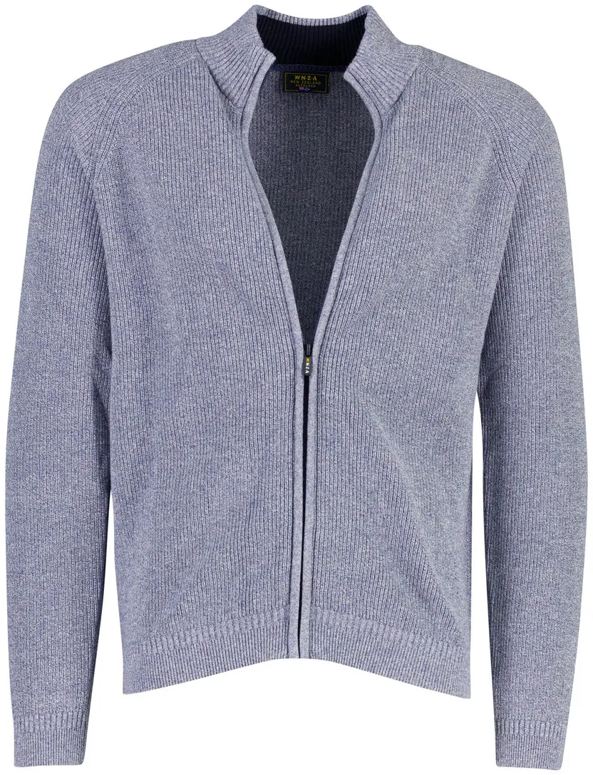 Vest New Zealand blauw gebreid