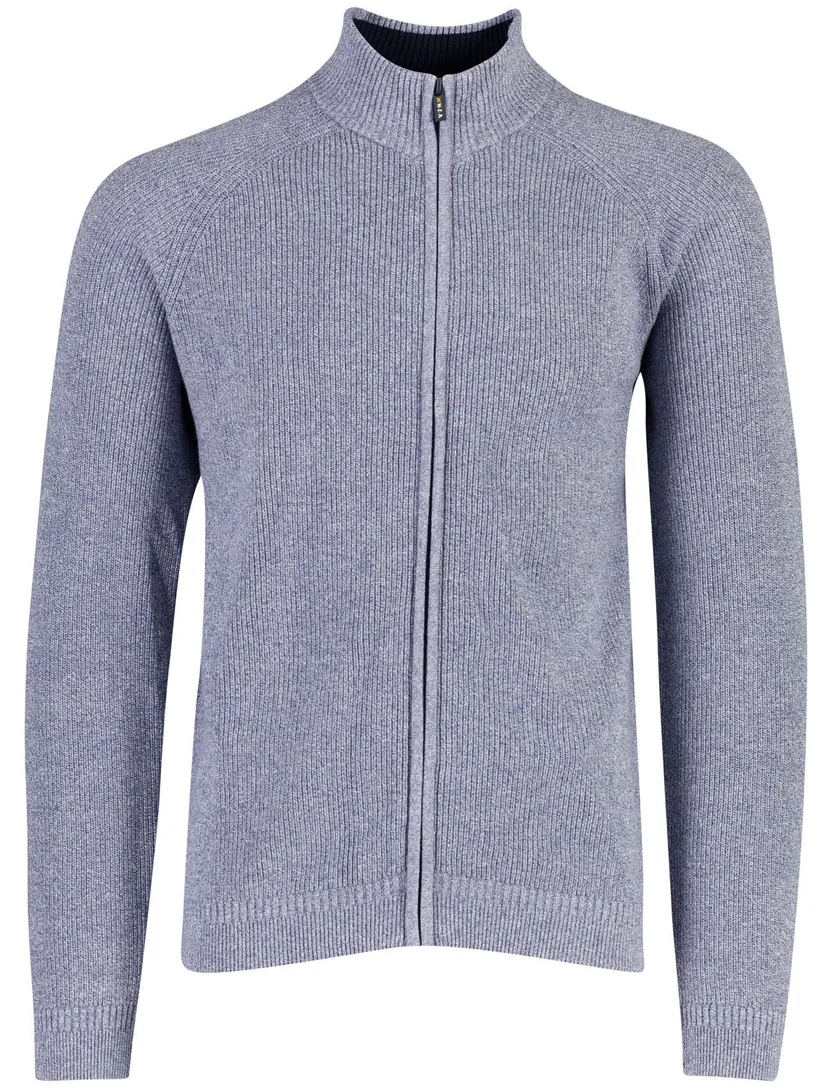Vest New Zealand blauw gebreid