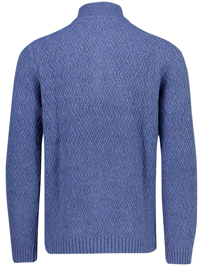 Trui New Zealand blauw half zip