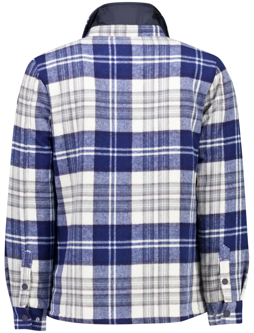 New Zealand overshirt donkerblauw geruit met borstzak