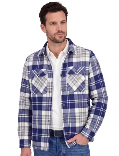 New Zealand Overshirt New Zealand donkerblauw geruit