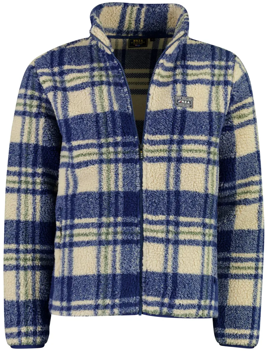 New Zealand outdoor vest blauw geruit