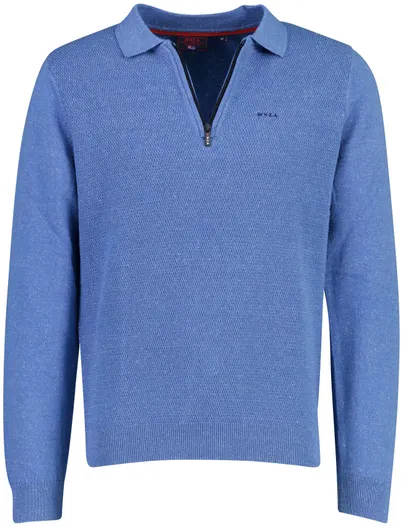 New Zealand Trui New Zealand blauw polo kraag