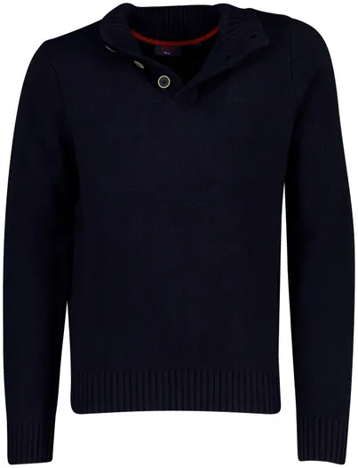 New Zealand New Zealand trui donkerblauw gebreid schipperstrui