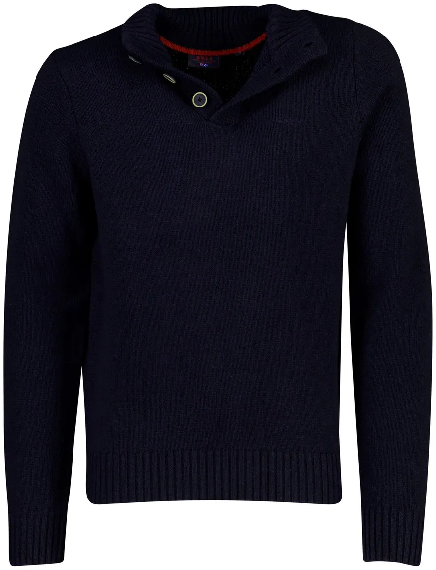 New Zealand trui donkerblauw gebreid schipperstrui