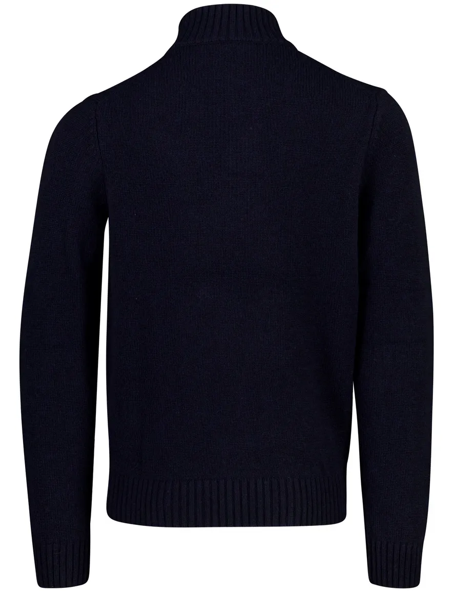 New Zealand trui donkerblauw gebreid schipperstrui