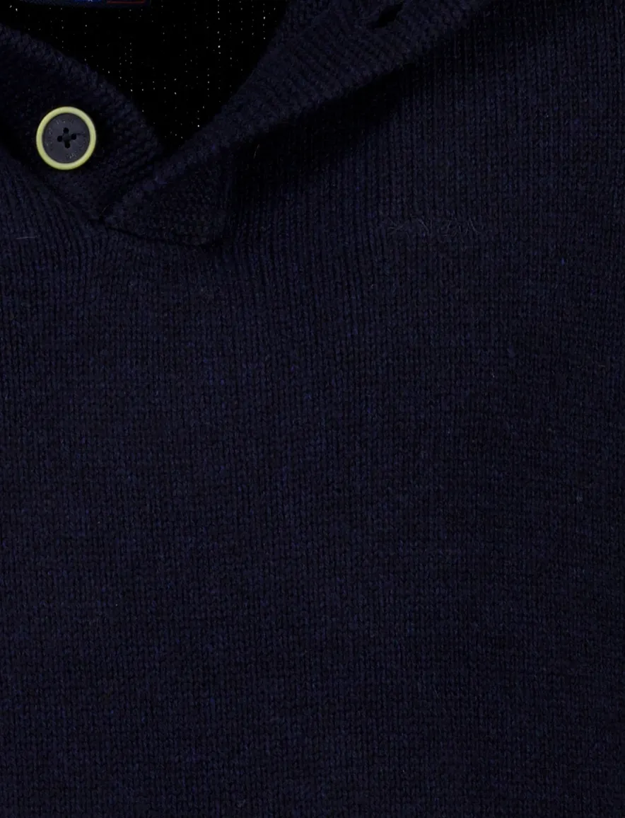 New Zealand trui donkerblauw gebreid schipperstrui
