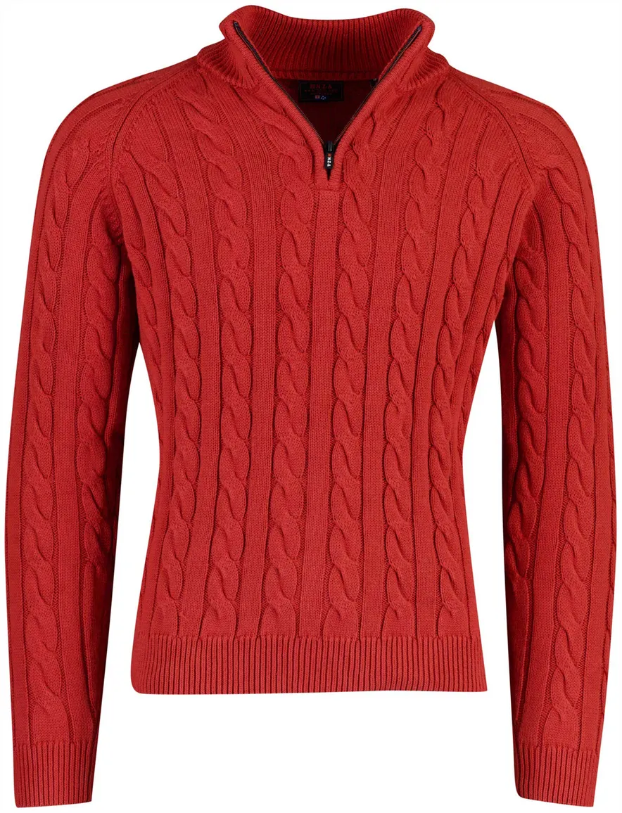 Trui New Zealand rood 26HN454-RUSTY ORANGE