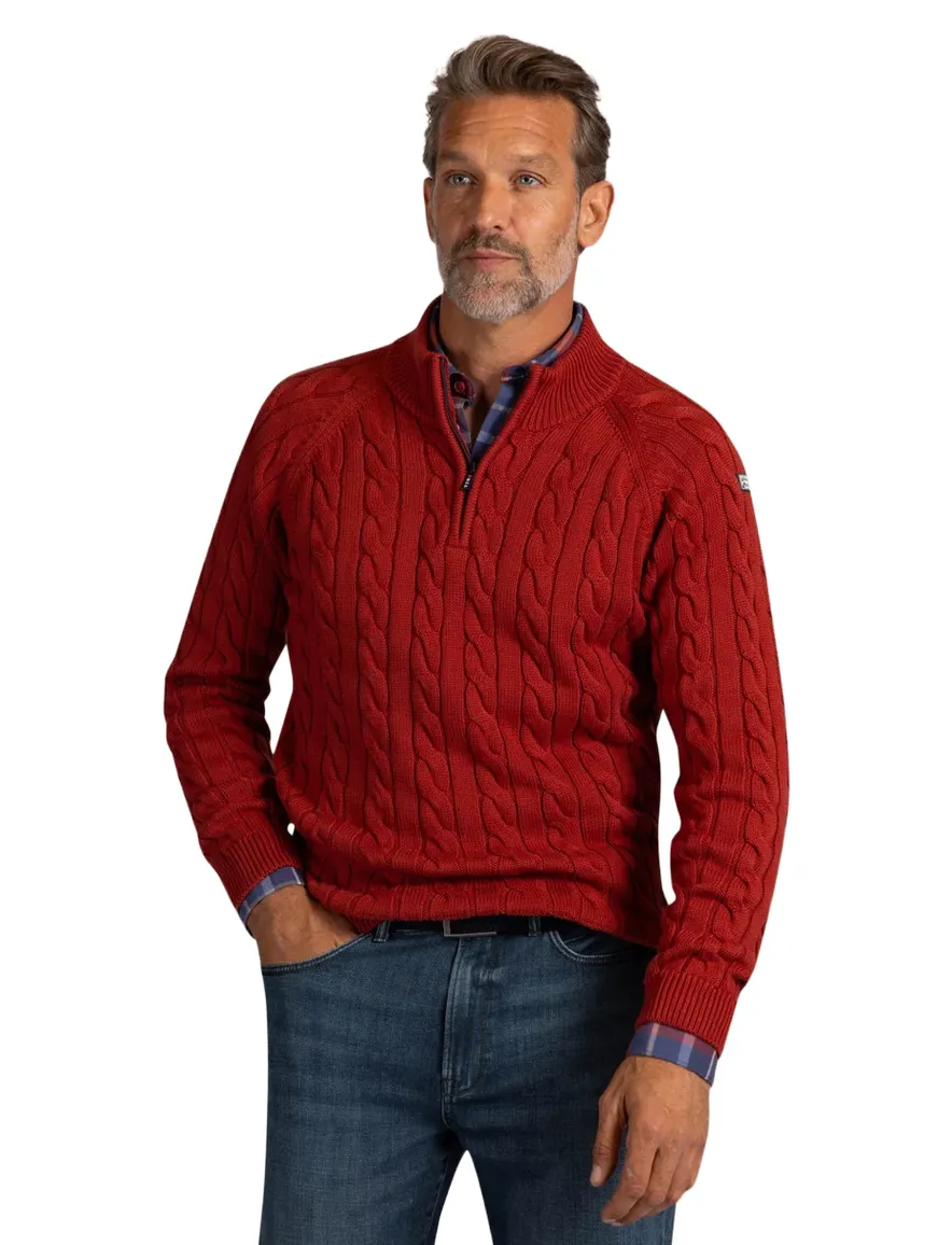 Trui New Zealand rood 26HN454-RUSTY ORANGE