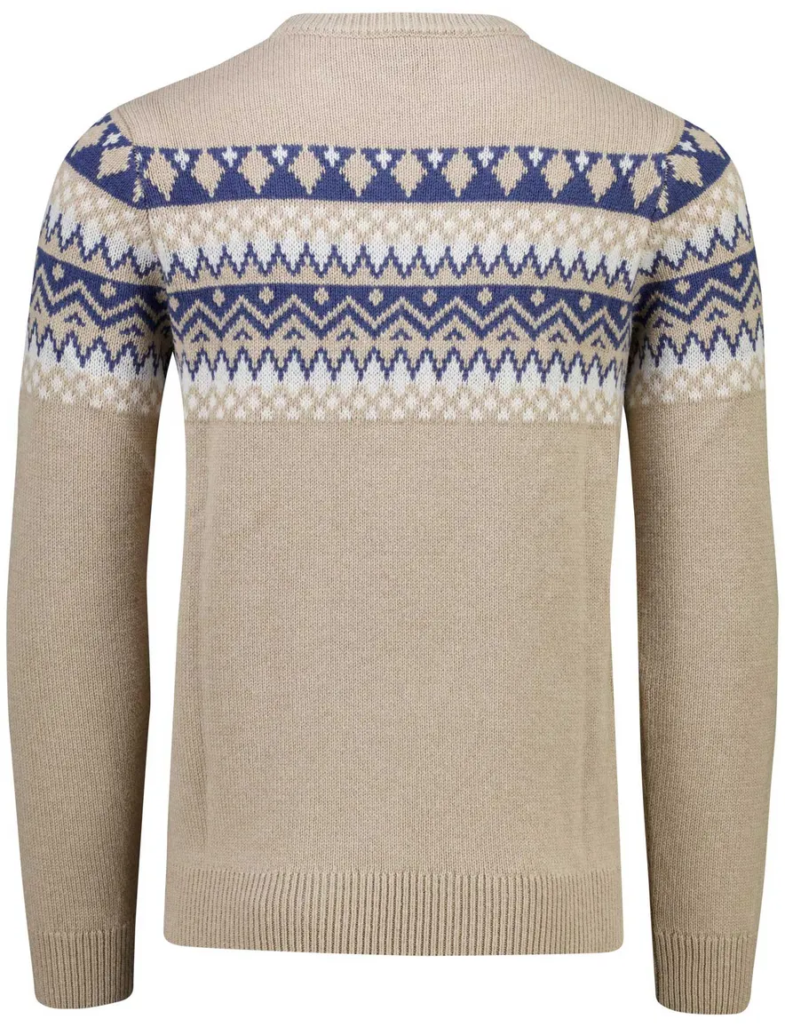 Trui New Zealand beige 26HN483-TAN SAND MELANGE