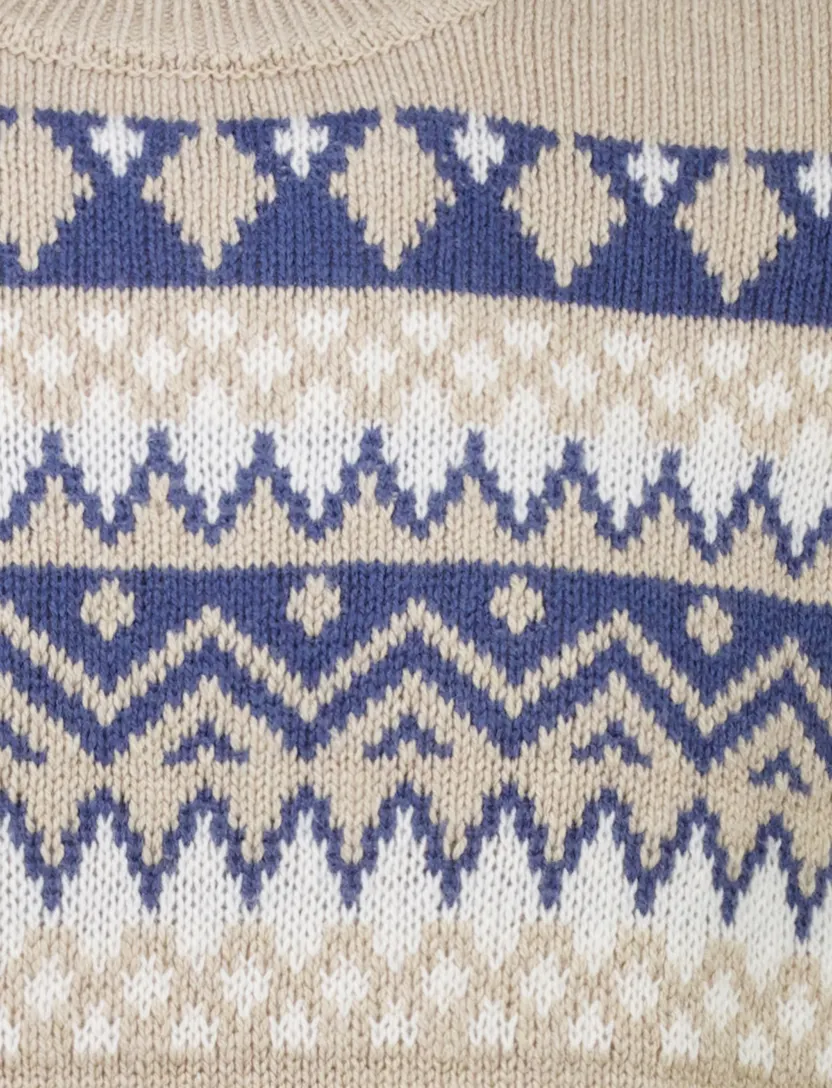 Trui New Zealand beige gebreid