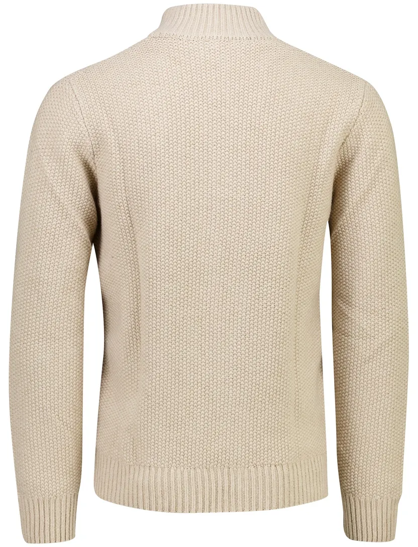 Vest New Zealand beige grof gebreid