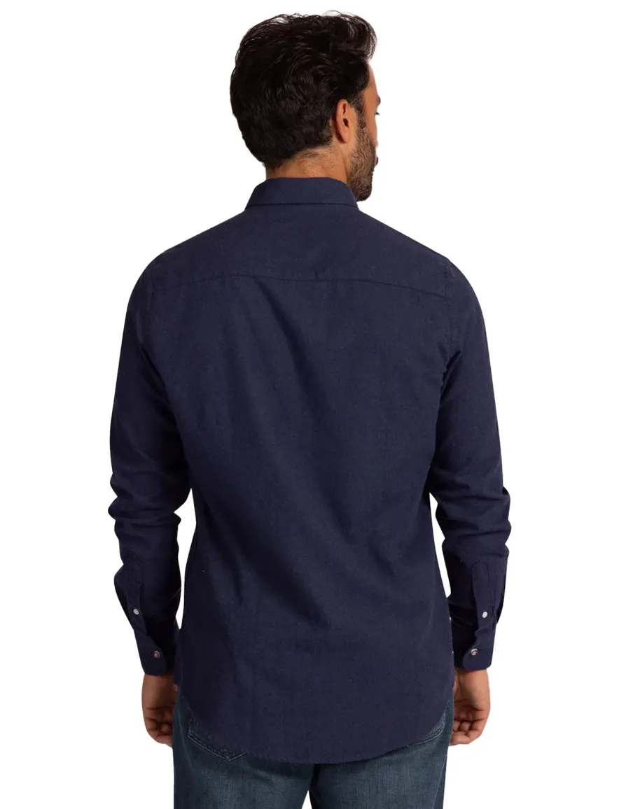 Overhemd New Zealand donkerblauw 26HN527-OXFORD NAVY MELAN