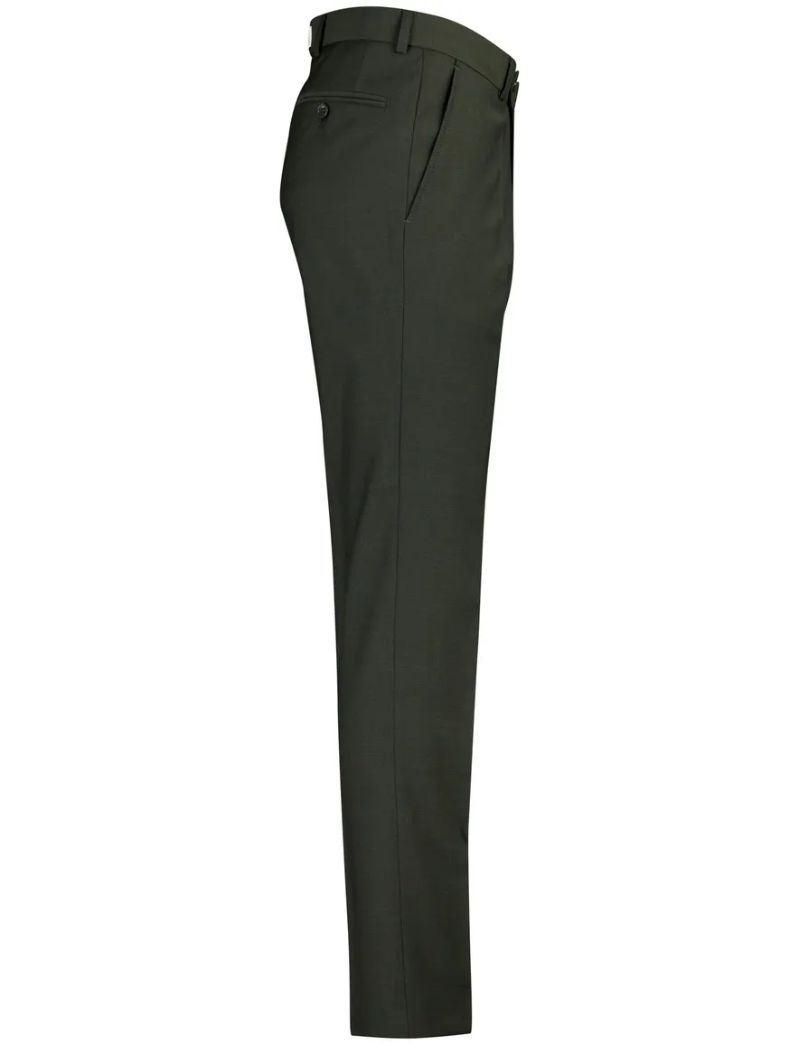 Carl Gross broek donkergroen flatfront model