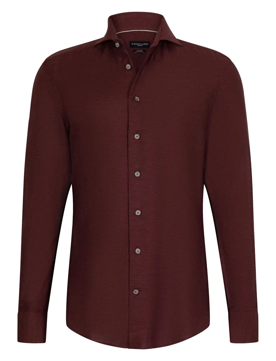 Overhemd Cavallaro rood 110265004-Dark Red