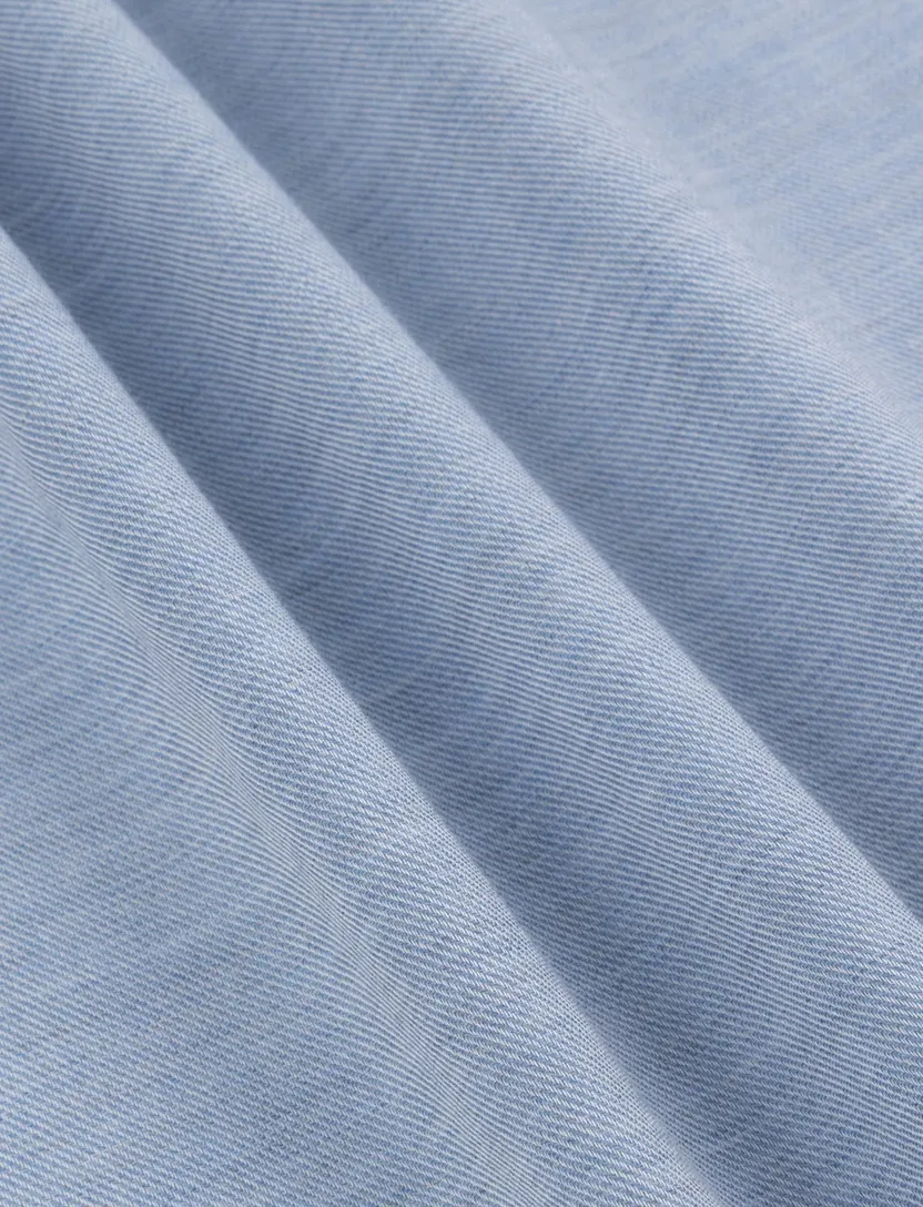 Overhemden Cavallaro lichtblauw pique slim fit