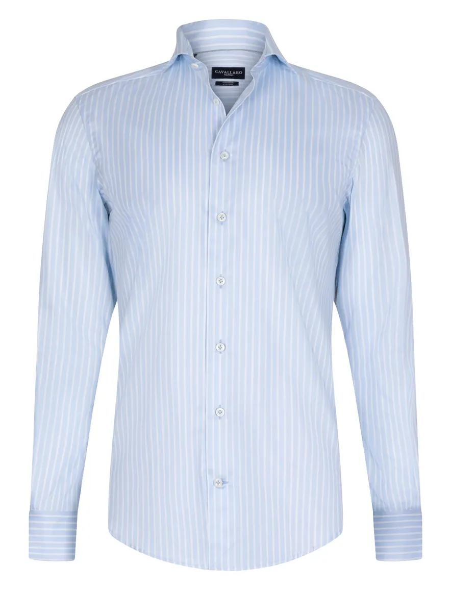 Overhemd Cavallaro lichtblauw 110265005-Light Blue / Wh