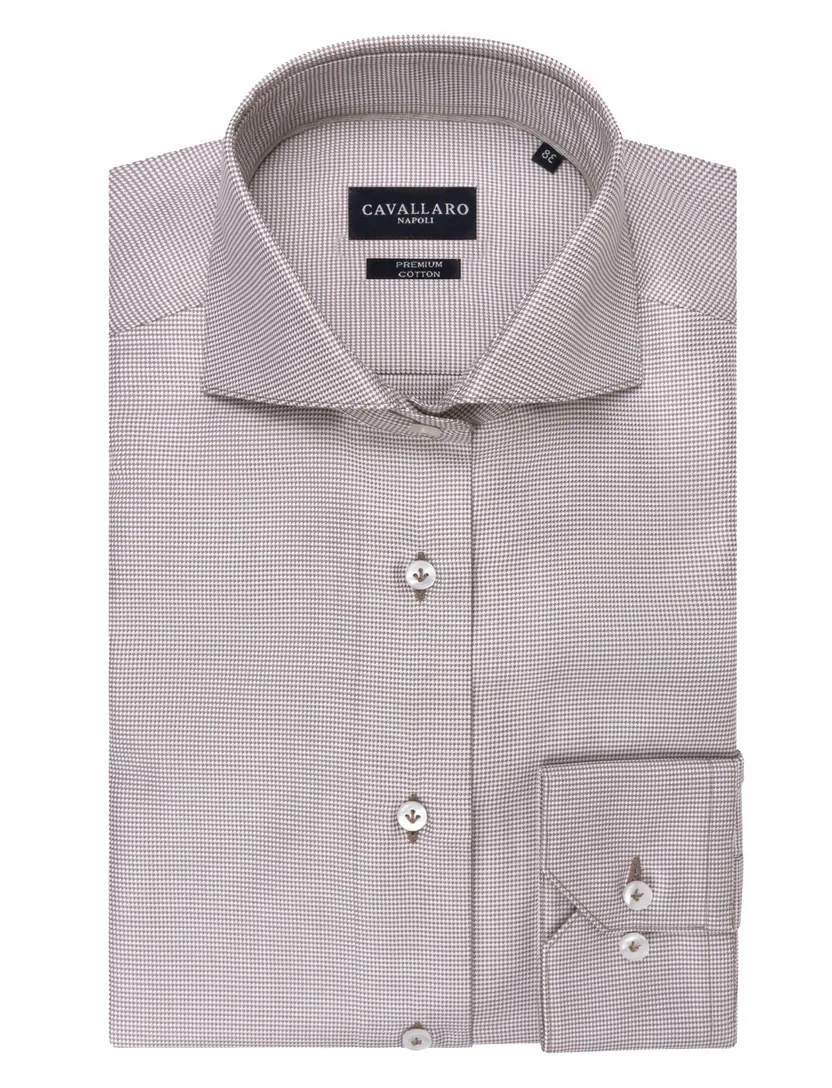 Overhemd Cavallaro beige