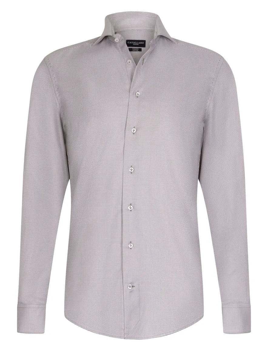 Cavallaro overhemd beige effen