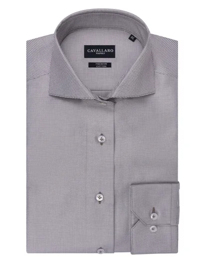 Cavallaro Cavallaro overhemd beige mouwlengte 7