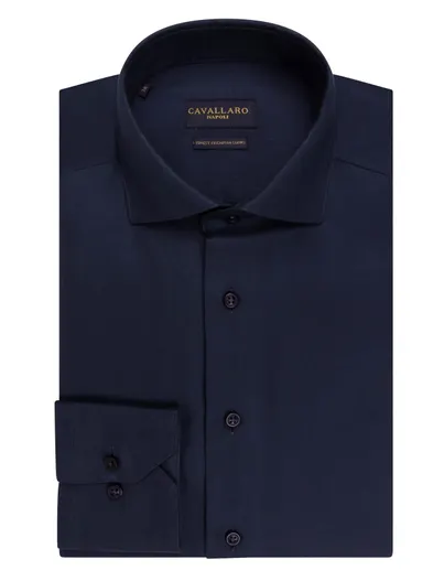 Cavallaro Overhemd Cavallaro donkerblauw slim fit
