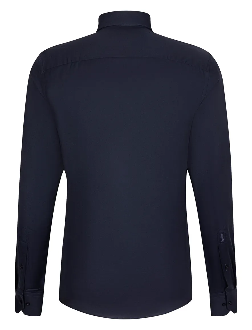 Cavallaro overhemd donkerblauw slim fit