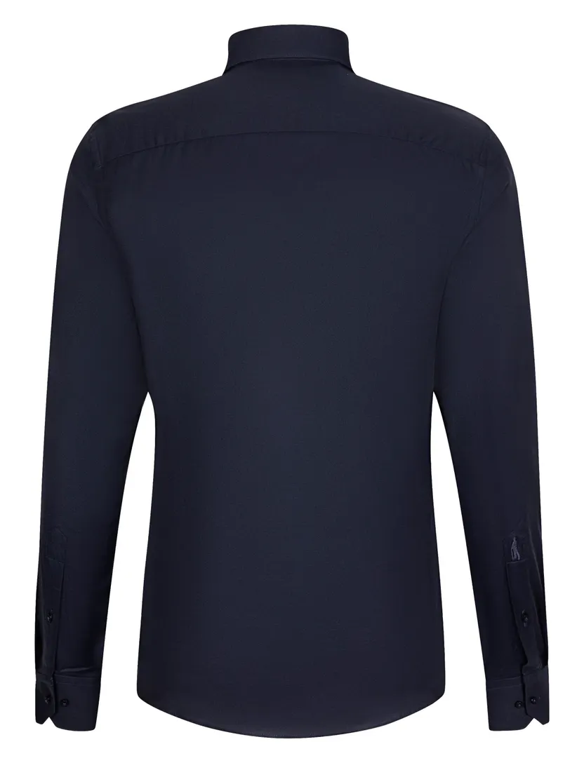Overhemd Cavallaro donkerblauw slim fit