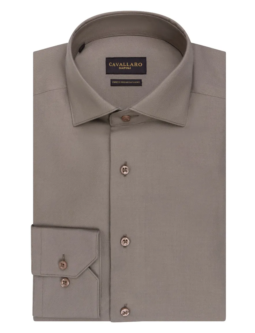 Overhemd Cavallaro bruin 110265009-Taupe