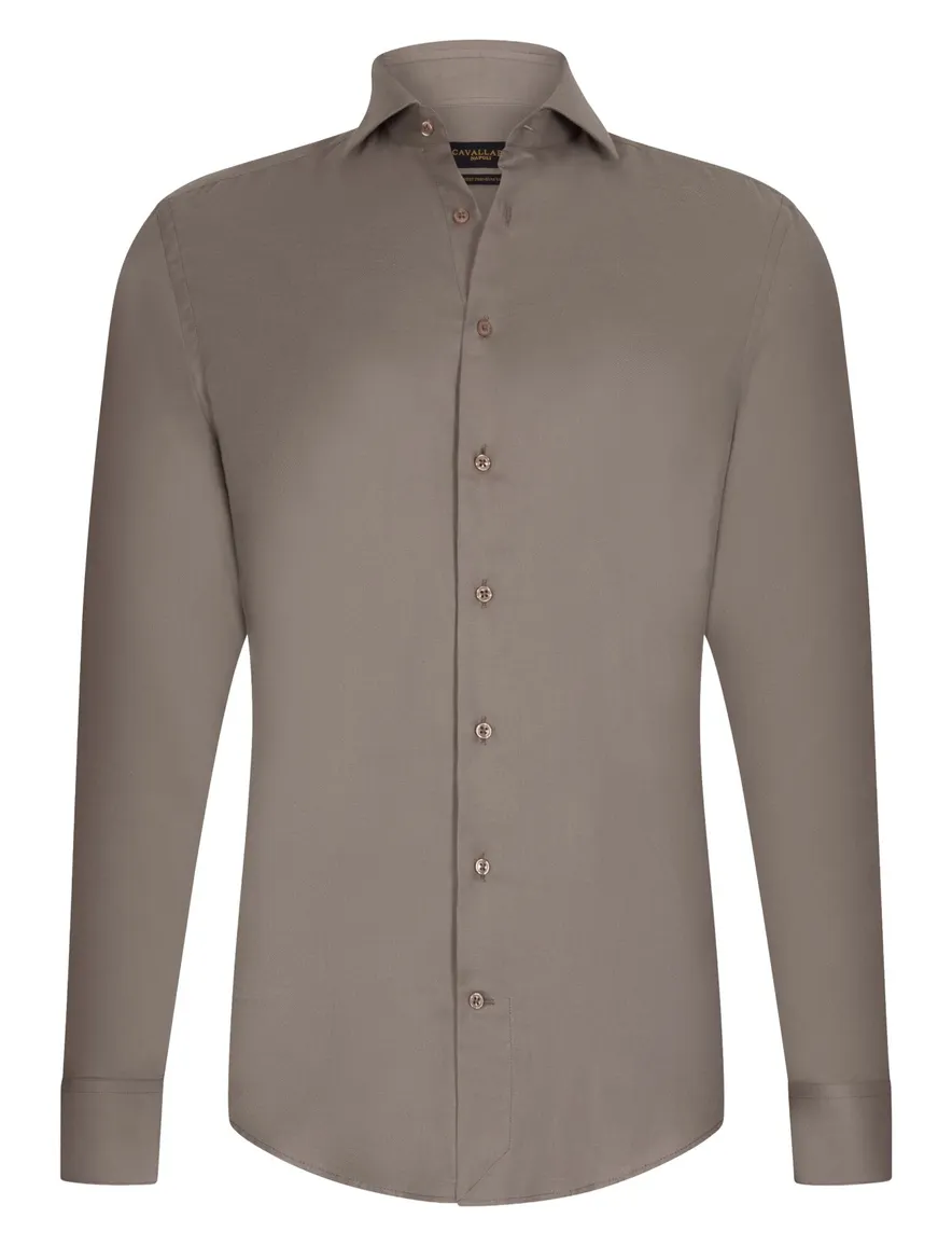 Overhemd Cavallaro bruin 110265009-Taupe