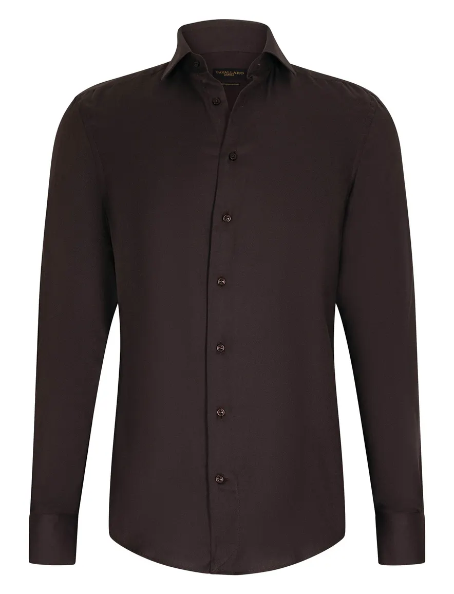 Overhemd Cavallaro bruin 110265009-Dark Brown