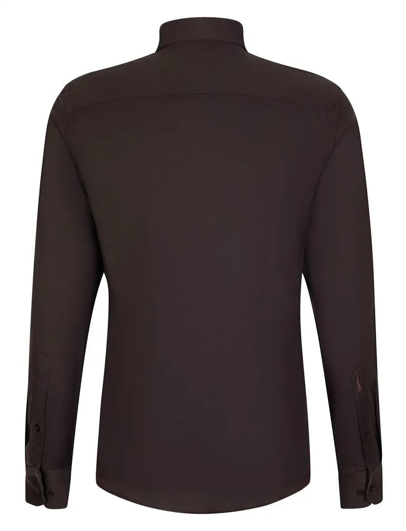 Overhemd Cavallaro bruin 100% katoen