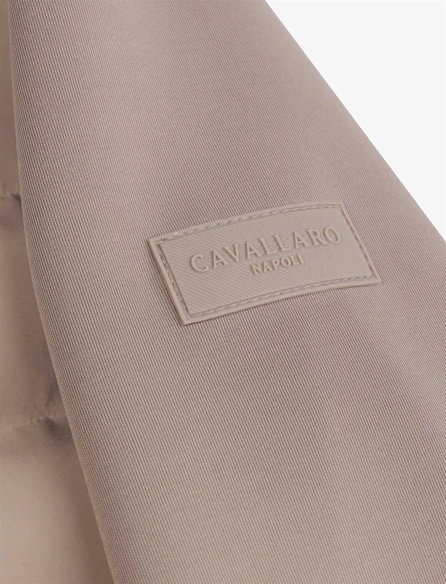Cavallaro gewatteerde jas beige gevoerd