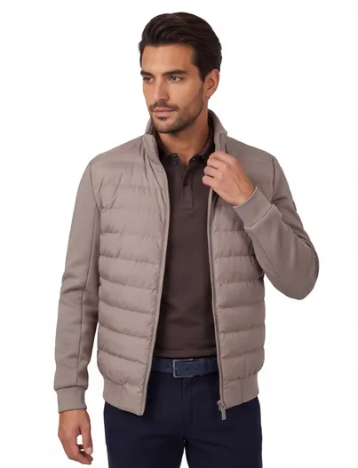 Cavallaro Cavallaro gewatteerde jas beige gevoerd