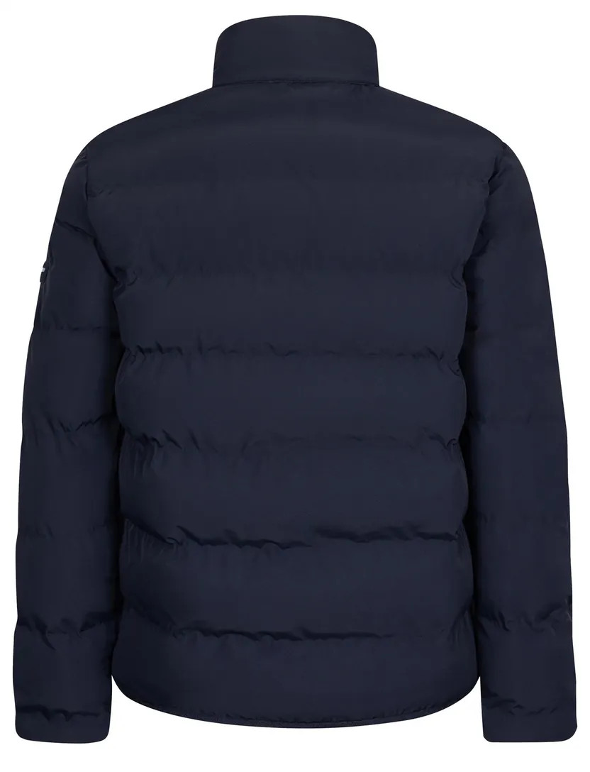 Pufferjas Cavallaro donkerblauw gevoerd