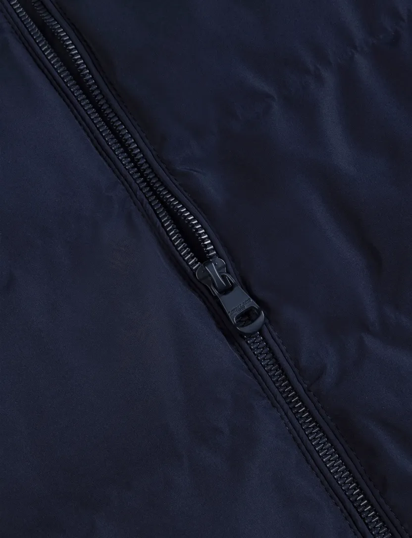 Pufferjas Cavallaro donkerblauw gevoerd