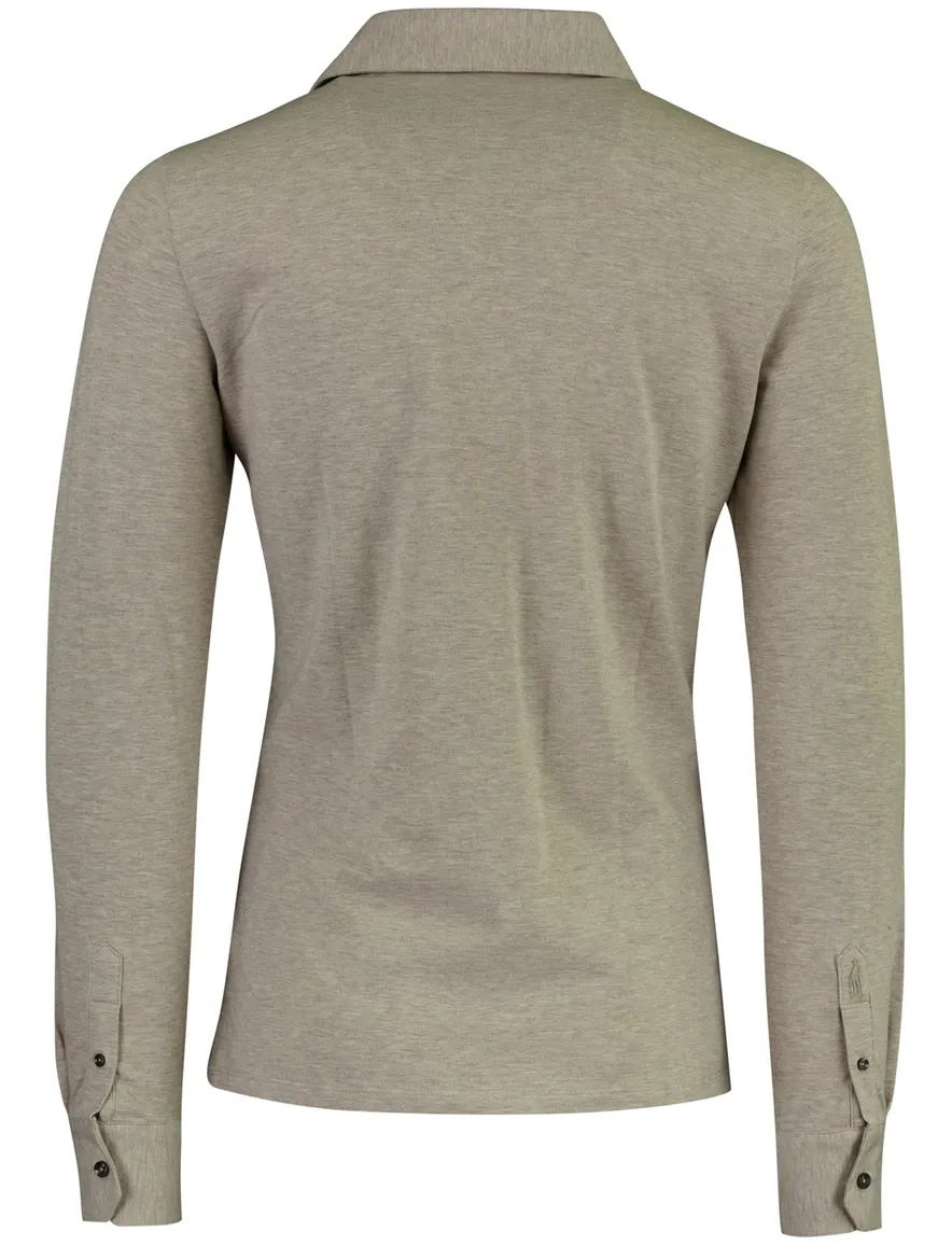 Poloshirt Cavallaro beige 116265015-Dark Kit Melang