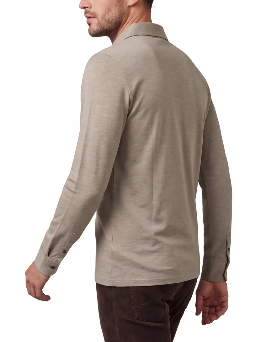 Poloshirts Cavallaro beige Camicia Polo LS