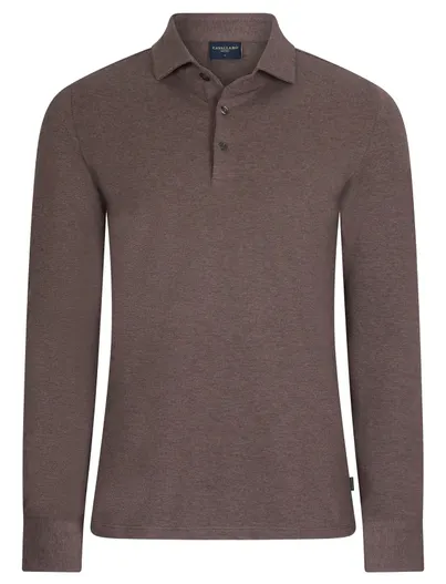 Cavallaro Poloshirt Cavallaro bruin 116265015-Dark Taupe mela
