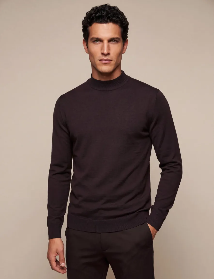 Cavallaro turtleneck trui bruin