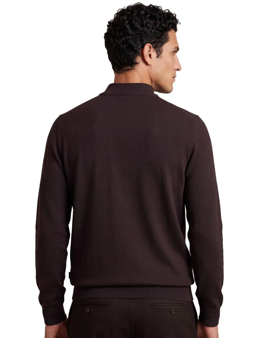 Trui Cavallaro bruin normale fit