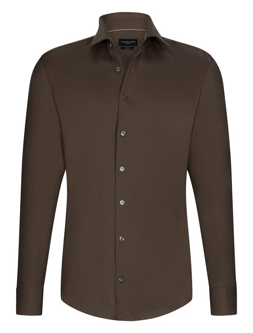 Trui Cavallaro bruin half zip