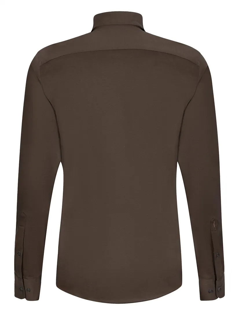 Trui Cavallaro bruin half zip