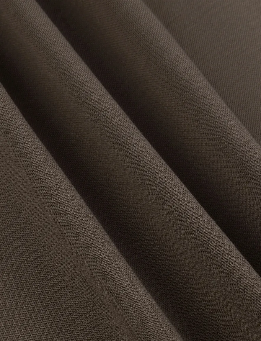 Cavallaro trui bruin gestreept gebreid half zip